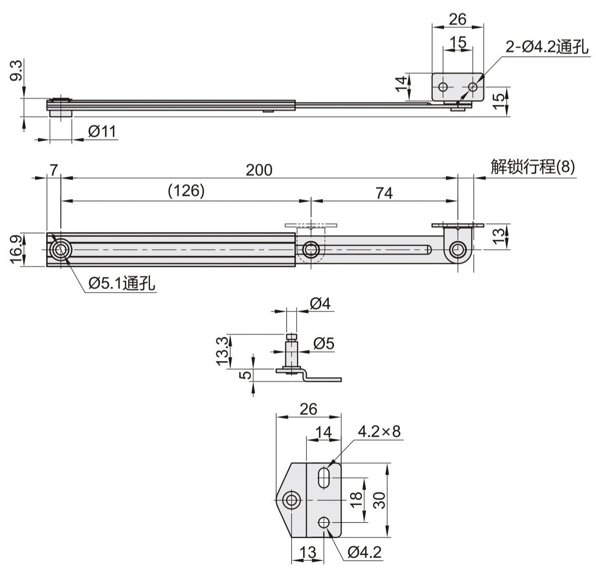 Limit Stop HC-HFX45 Design Drawing