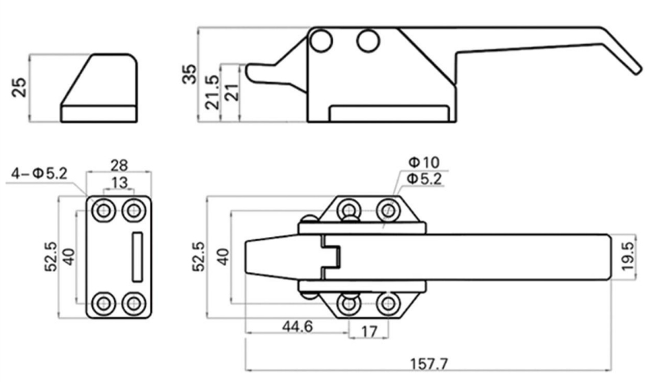 Tighten The Handle HC-DK615-1 Design Drawing