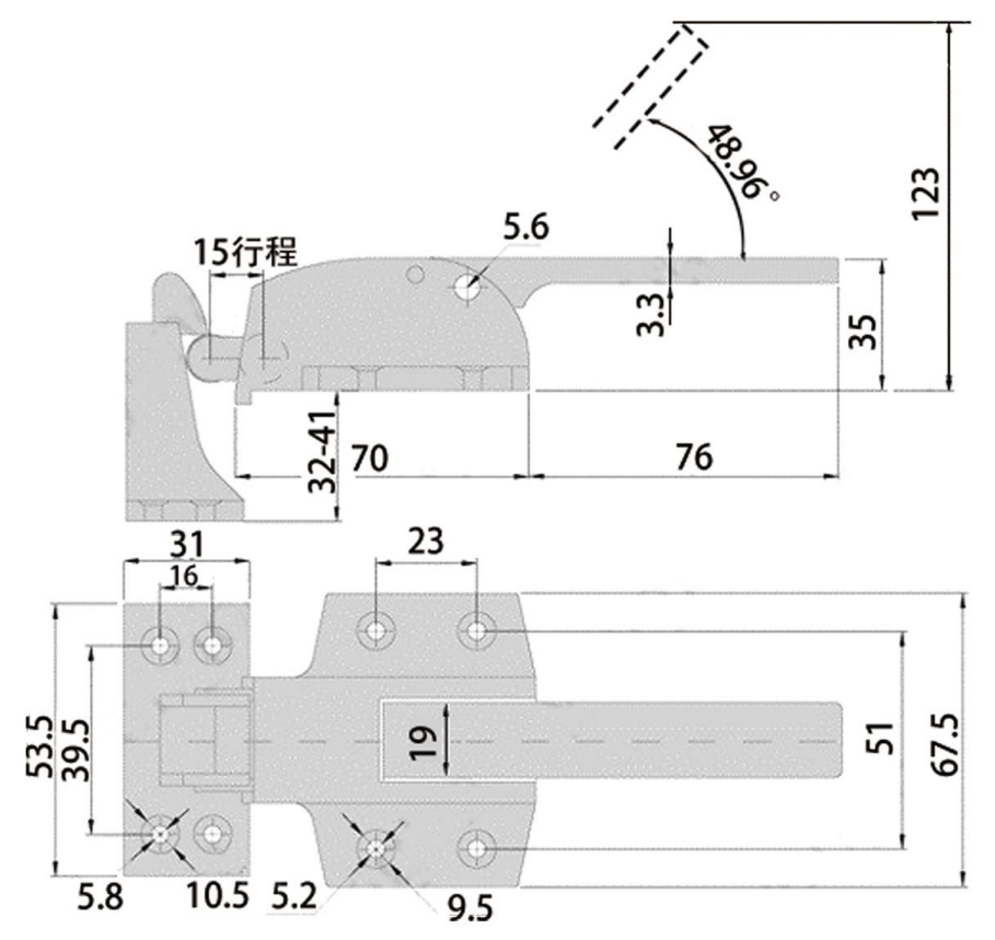 Tighten The Handle HC-LS03A Iron Design Drawing 